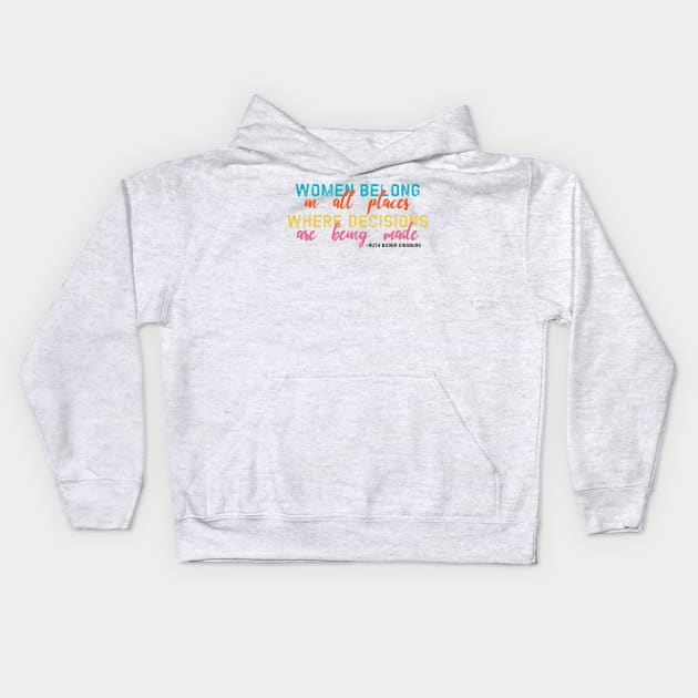 RBG Gifts and Shirt Quote and Saying by Ruth Bader Ginsburg Kids Hoodie by gillys